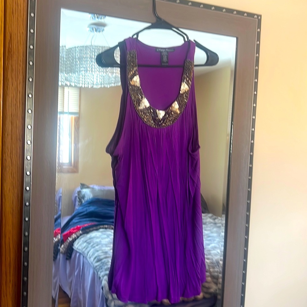 Simply Irresistible Violet Tank Top with embellishments 2XL